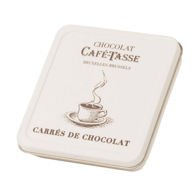 Mini chocolate set CARRES DE CHOCOLAT, in a metal box