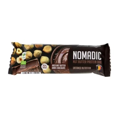 Baltyminis batonėlis HAZELNUT BUTTER DARK CHOCOLATE, ekologiškas