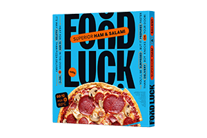 Pica su kumpiu, salami, peperoni ir grybais FOOD LUCK 400g