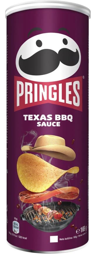 Snack PRINGLES Barbeque, 165 g