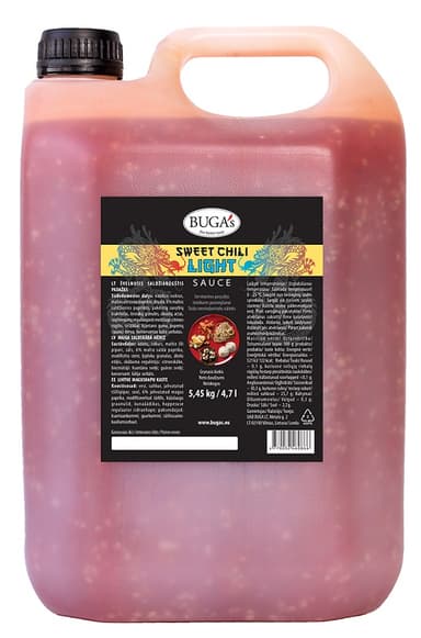 Švelnus saldžiarūgštis padažas BUGA's, Sweet Chili Light, 5,5 kg