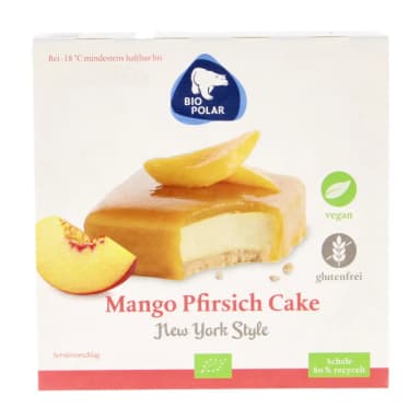 Frozen organic tartlet with mangoes and peaches