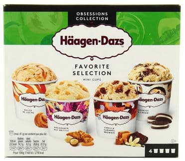 Ice Cream Set HAAGEN DAZS Favorite Selection, 4x95ml