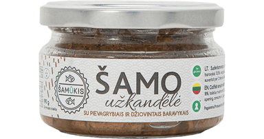 Šamo užkandėlė su pievagrybiais ir džiovintais baravykais