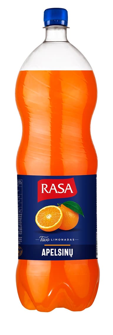 Gazuotas gaivusis gėrimas RASA, apelsinų skonio, 2 l D