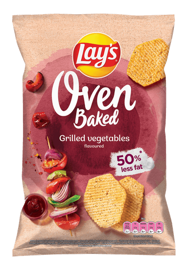 Bulvių traškučiai LAY'S, Oven Baked, grilyje keptų daržovių skonio, 110g