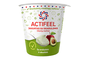 Yogurt with chicory inulin, avocados, and apples ACTIFEEL, 300g