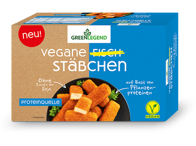 Frozen vegan fish sticks GREEN LEGEND, 300g