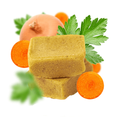 Organic vegetable broth cubes with turmeric
