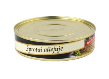 Rūkyti šprotai  EO Riga, aliejuje, 160 g