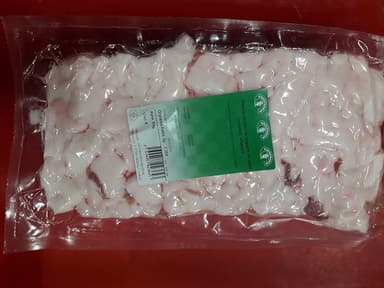 Cooled pork fat, back, skin off, cut, vacuum, 1.5kg