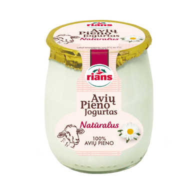 Natural sheep yogurt RIANS, 6.4% fat.