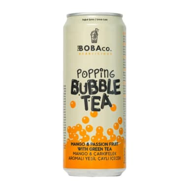 Mango-passion fruit drink with green tea BUBBLE TEA