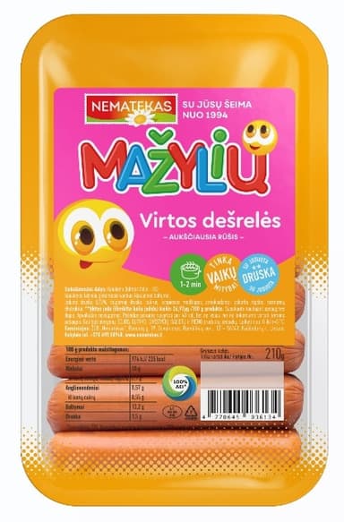 Virtos MAŽYLIŲ dešrelės, 210 g, A. r.