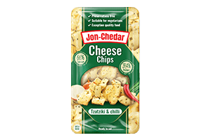 Cheddar cheese pieces JON-CHEDAR TZATZIKI & CHILLI 50%, 80g