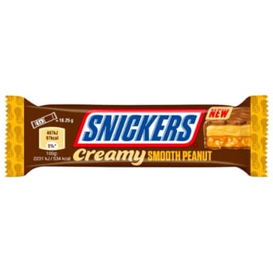 Milk chocolate SNICKERS Creamy, w peanut butter cream and nuts 36,5g