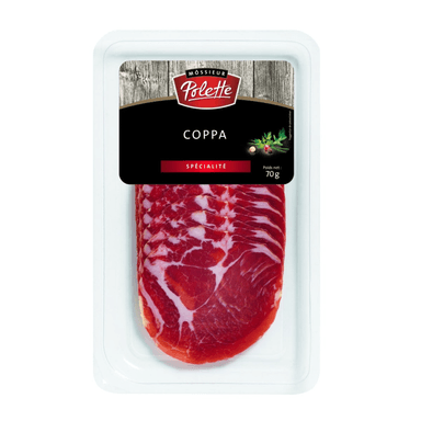 Vytinta kiaulienos sprandinė COPPA, pjaustyta