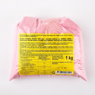 Kissiel KLINGAI,  strawberry, without colourings, 1 kg