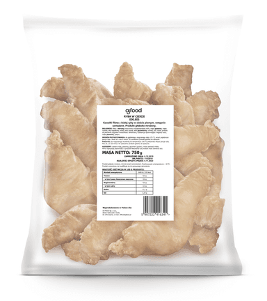 Frozen hoki fish AJ FOOD, beer battered, 750 g