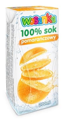 Orange juice WOSANKA, 100%, 0,2l