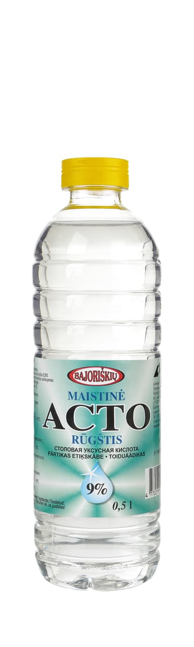 Food acetic acid BAJORISKIU, 9%, 500 ml