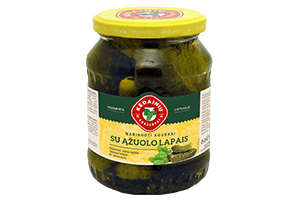 JUBILARY pickled cucumbers with oak leaves, 660 g