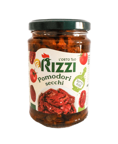 Saulėje džiovinti pomidorai RIZZI, saulėgrąžų aliejuje, 280g/162g