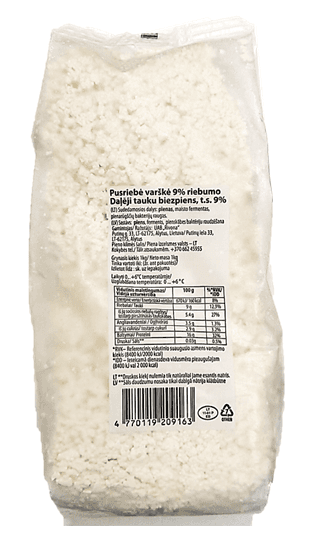 Varškė, 9%, biri, 1 kg (M)