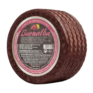 Sheep and goat milk cheese with wine, aged 3–4 months, 45% fat in dry matter.