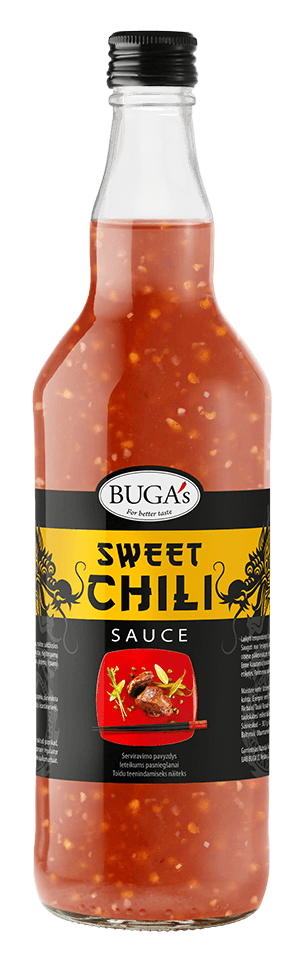 Aitrusis saldžiarūgštis padažas BUGA's Sweet Chili, 820 g