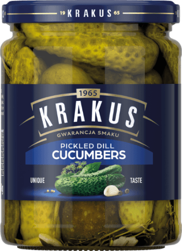 Pickled cucumbers KRAKUS with dill, 490g
