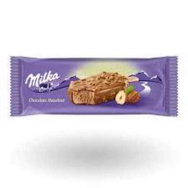 Edible ice cream MILKA  Chocolate muss Hazelnut, on a stick, 90 ml