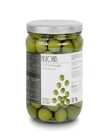 Large olives RISTORIS, Nocellara, pitted, 1.65 kg
