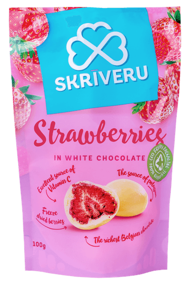 Strawberries in white chocolate