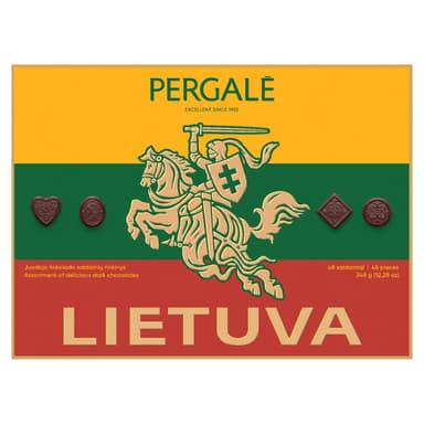 Candy set PERGALĖ Lietuva, with dark chocolate, 348 g