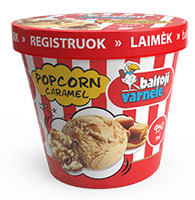 White Dot Caramel Popcorn Flavor Ice Cream, 950 ml