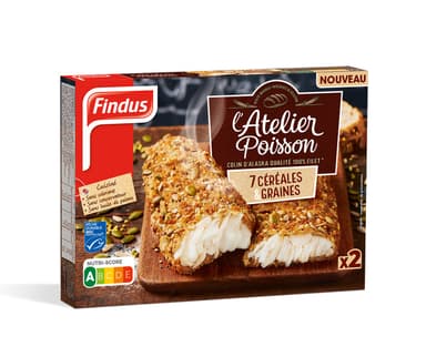 Frozen Alaska pollack fillet steaks with seeds, 250 g