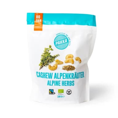 Roasted cashews with Alpine herbs, organic