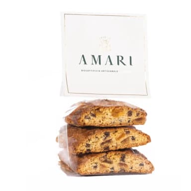 Cookies with candied oranges and chocolate chips CANTUCCI