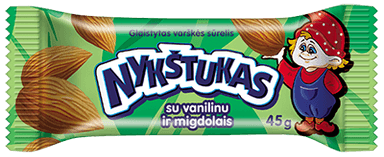 Iced cottage cheese bar THUMB with vanillin and roasted almonds, 45 g