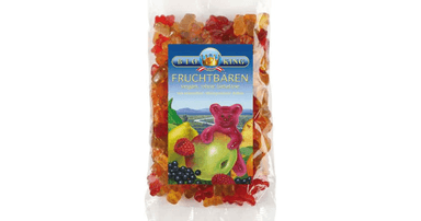 Gummy bears without gelatin, organic