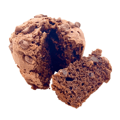 Šokoladinis mafinas su šokolado gabalėliais, šaldytas, be glitimo