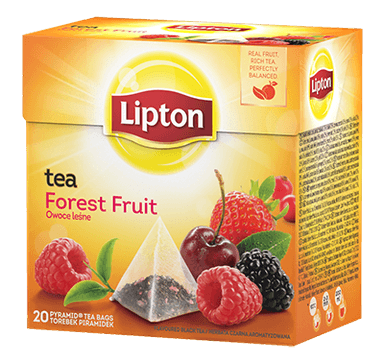 Aromatic black tea LIPTON FOREST FRUIT TEA with forest berries, 20 pcs.