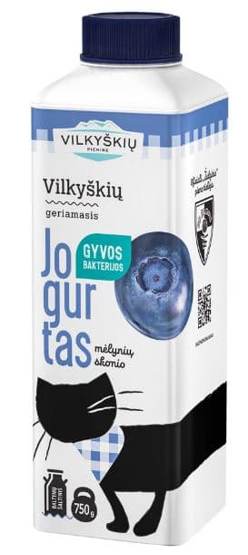 Geriamasis jogurtas VILKYŠKIŲ, mėlynių skonio, 2%, 750 ml