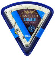 CASTELLO DANISH BLUE cheese, 50% fat in dry matter, 100 g
