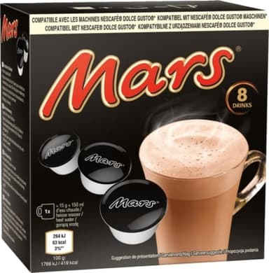 Hot chocolate capsules MARS, 8 x 15 g