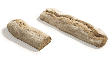 Rustic ciabatta bread with barley malt and sesame seeds, 1 piece