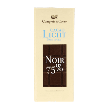 Dark chocolate NOIR 75%, sugar-free