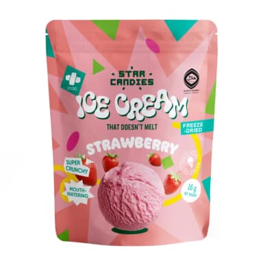 Liofilizuoti braškiniai ledai