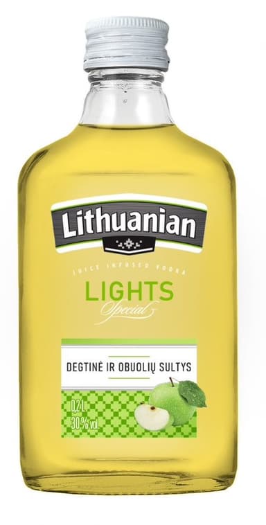 Spirit drink LITHUANIAN Lights, apple flavor, 30%, 0,2 l